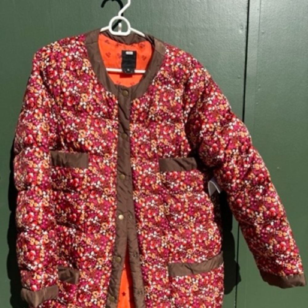 Anna Sui Floral Puffer Coat